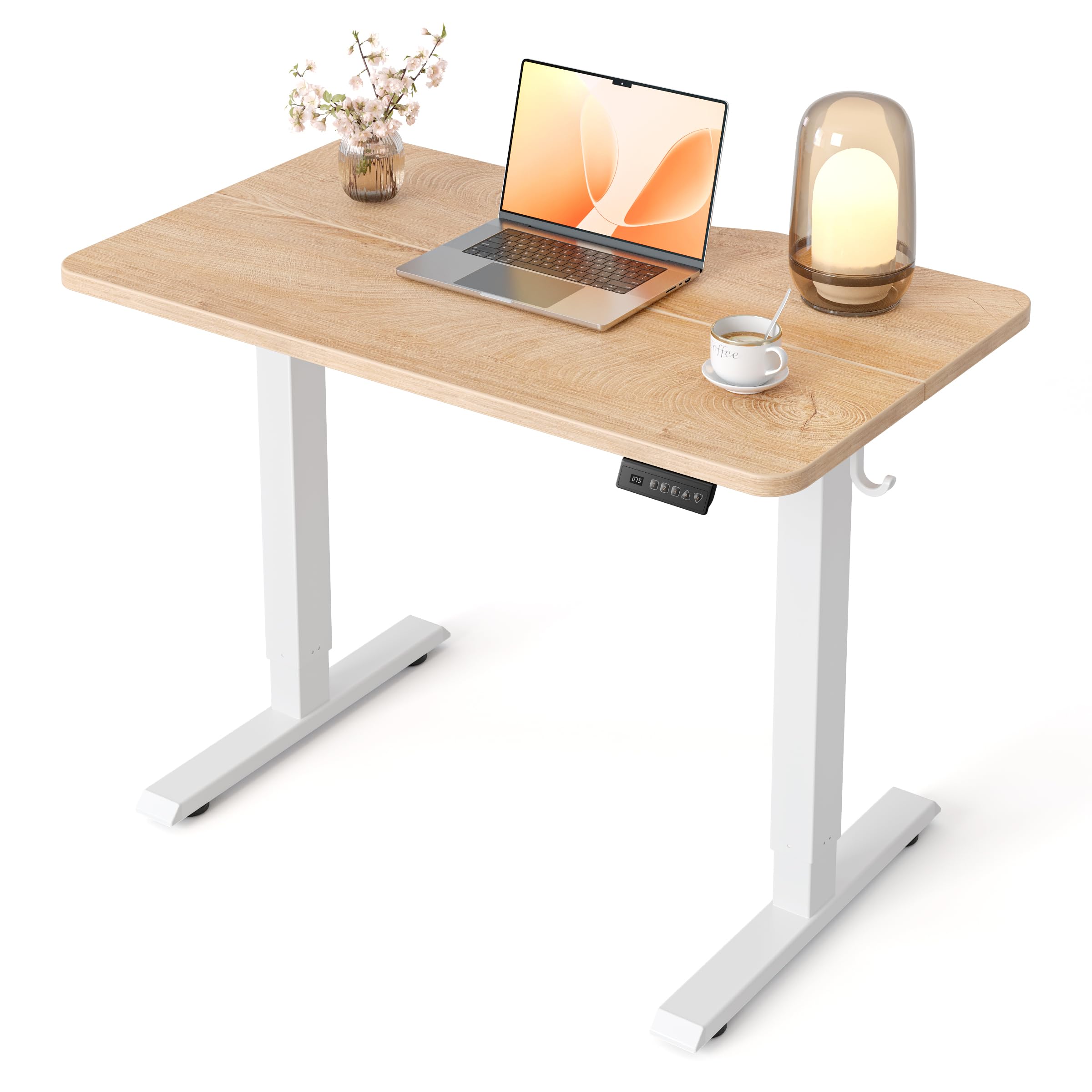 Amazon | FEZIBO電動 昇降式デスク 幅80cm スタンディングデスク 上下